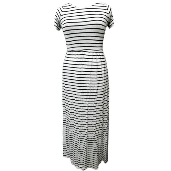Cremieux Soft Stretch Maxi Dress in Striped Knit S/M - Picture 1 of 12